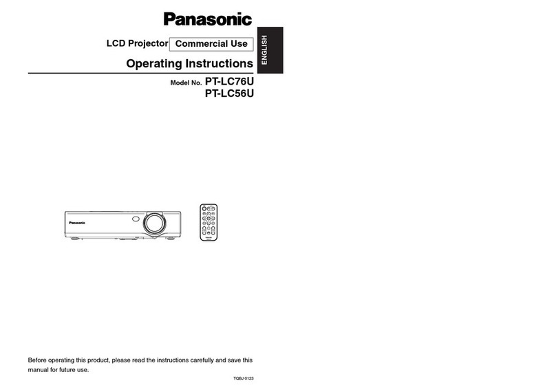 Panasonic PTLC76U - LCD PROJECTOR User manual