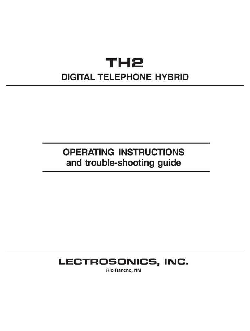 Lectrosonics TH2 operating instructions