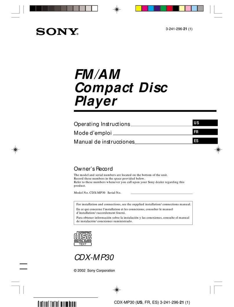 Sony CDX-MP30 User manual