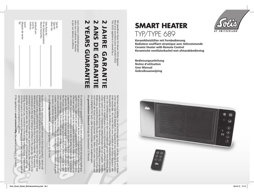 SOLIS SMART HEATER 689 User manual