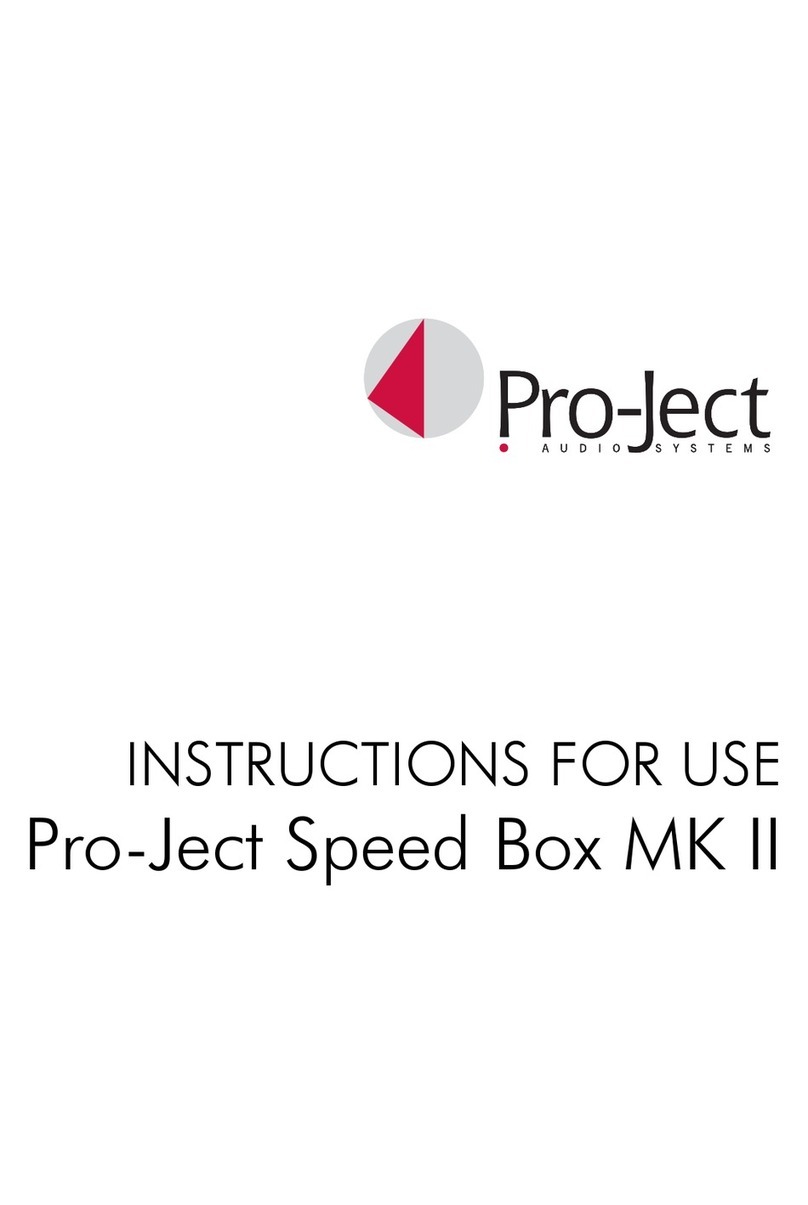 Pro-Ject Audio Systems Speed Box MK II Instructions for use