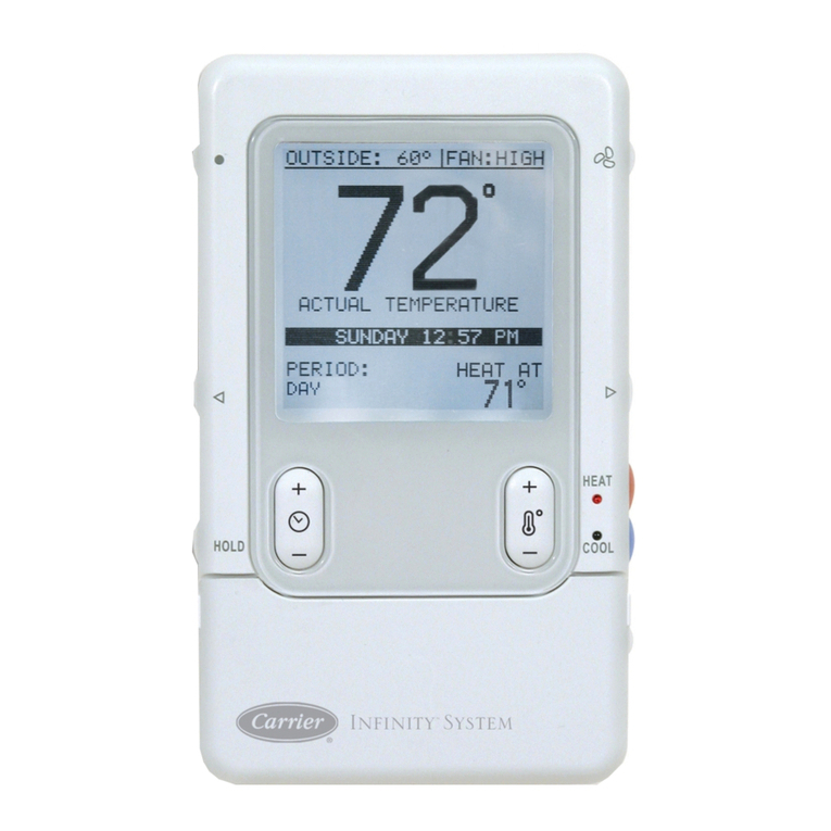 Carrier Infinity Control Home installation instructions