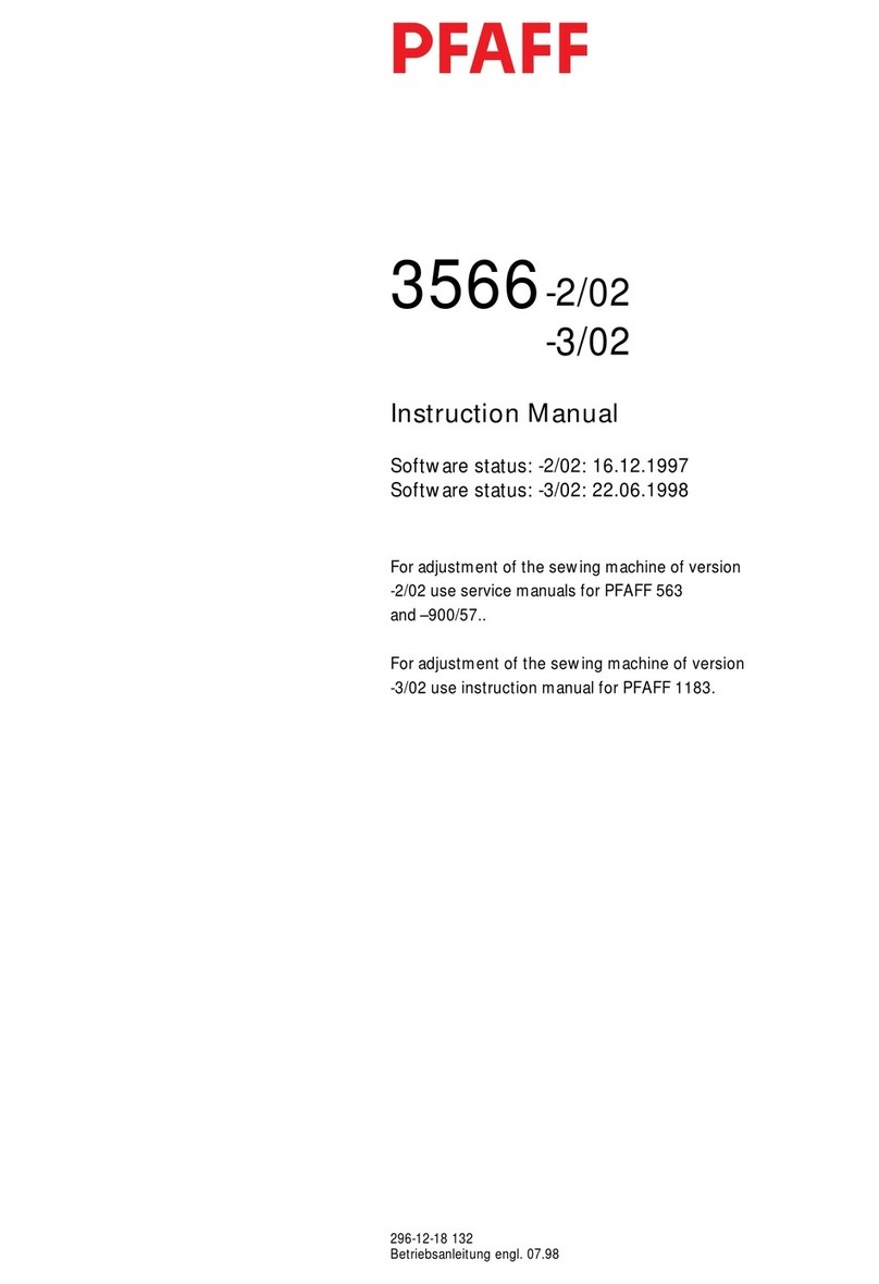 Pfaff 3566-2/02 User manual Pfaff 3566-2/02 User manual