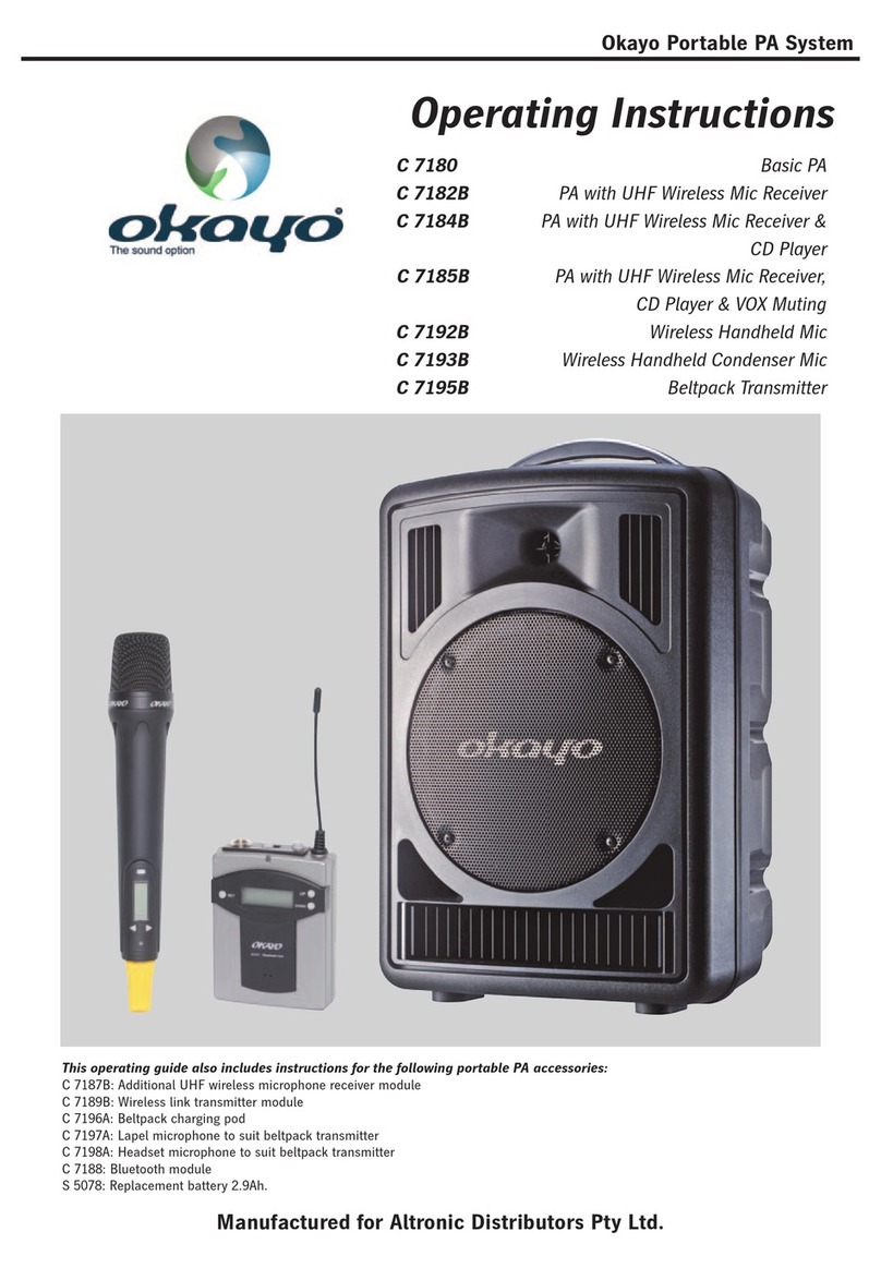 Okayo Portable PA System user guide