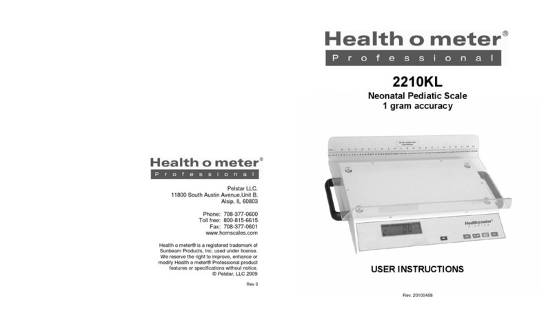 Health O Meter 2210KL User instructions