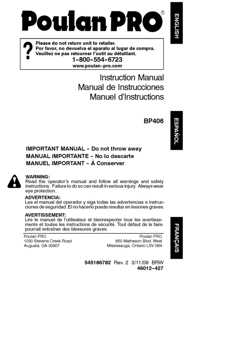 Poulan Pro BP406 instruction manual