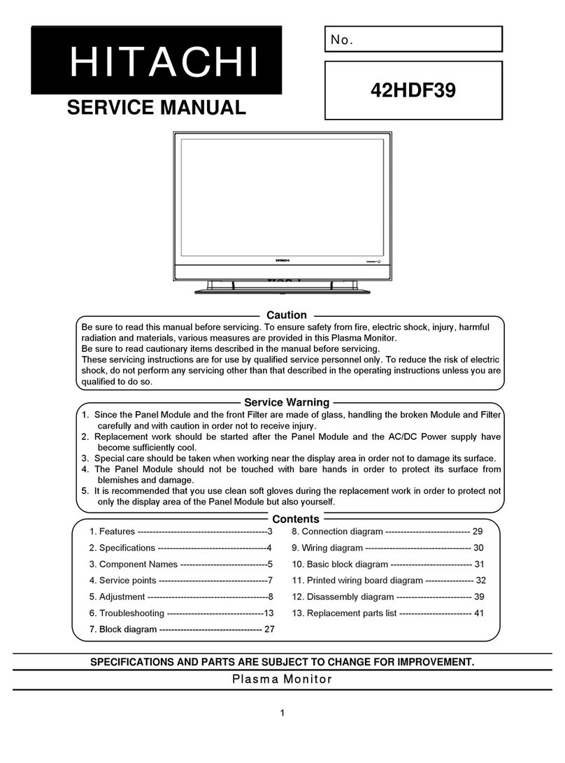 Hitachi 42HDF39 User manual
