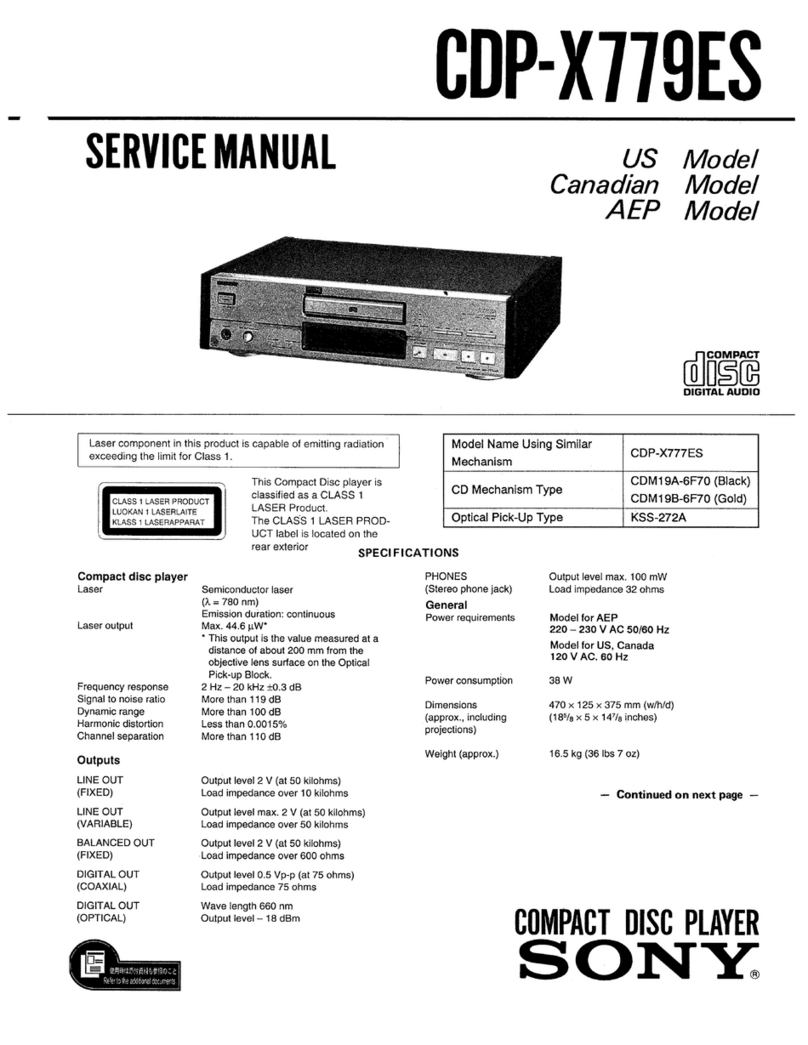 Sony CDP-X779ES User manual