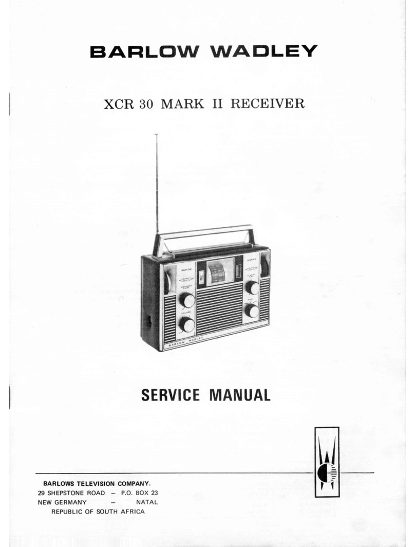 Barlow Wadley XCR 30 MARK II Service manual