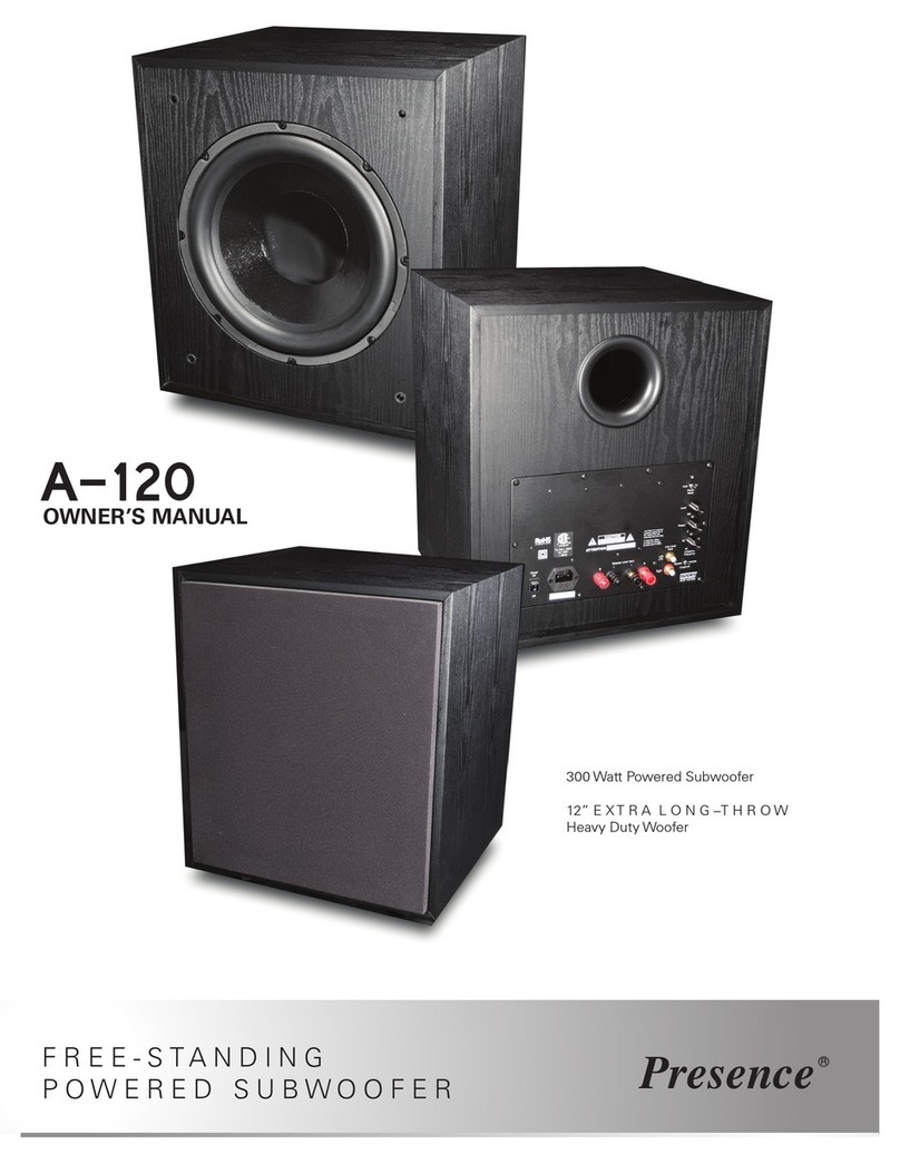 Presence A-120 owner's manual