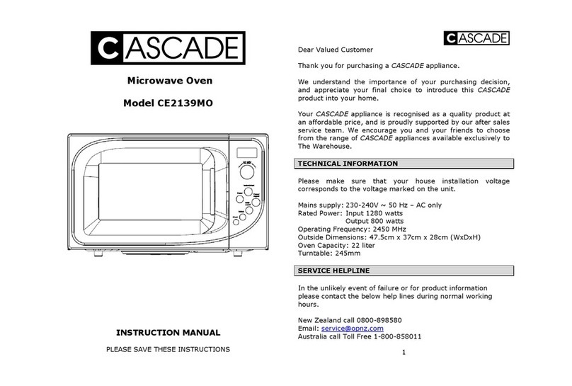 Cascade CE2139MO instruction manual