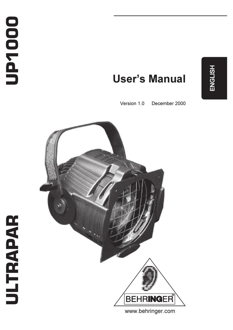 Behringer UP1000 Ultrapar User manual