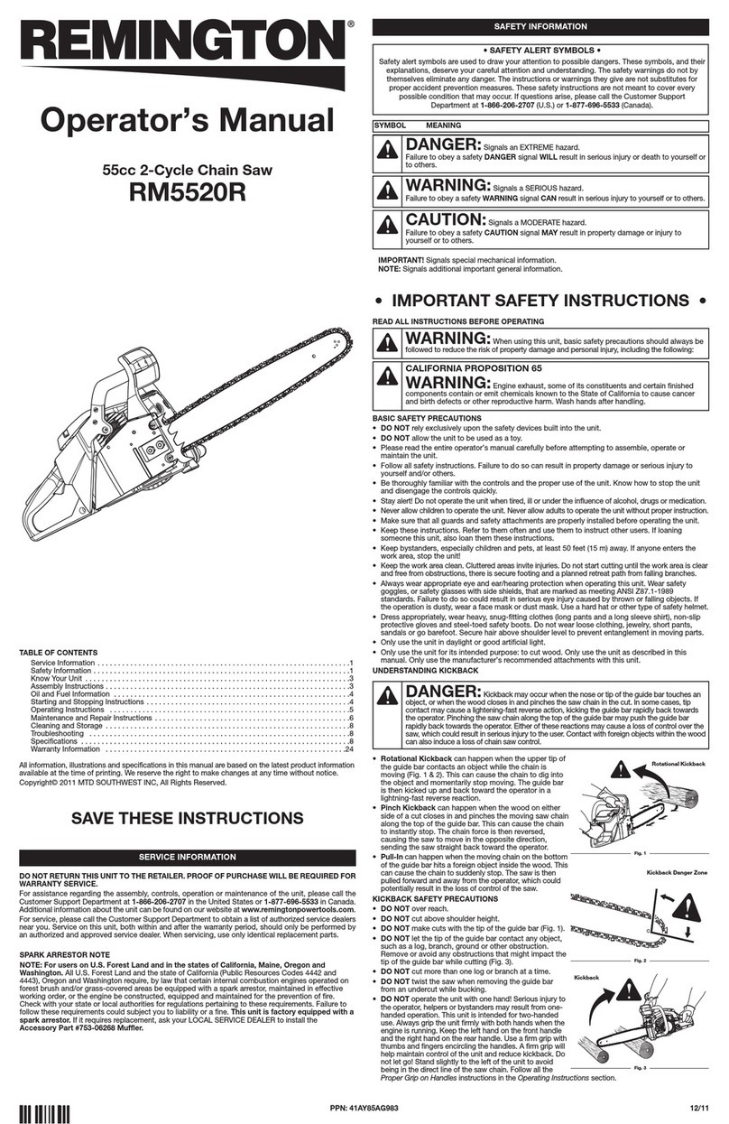 Remington RM5520R User manual
