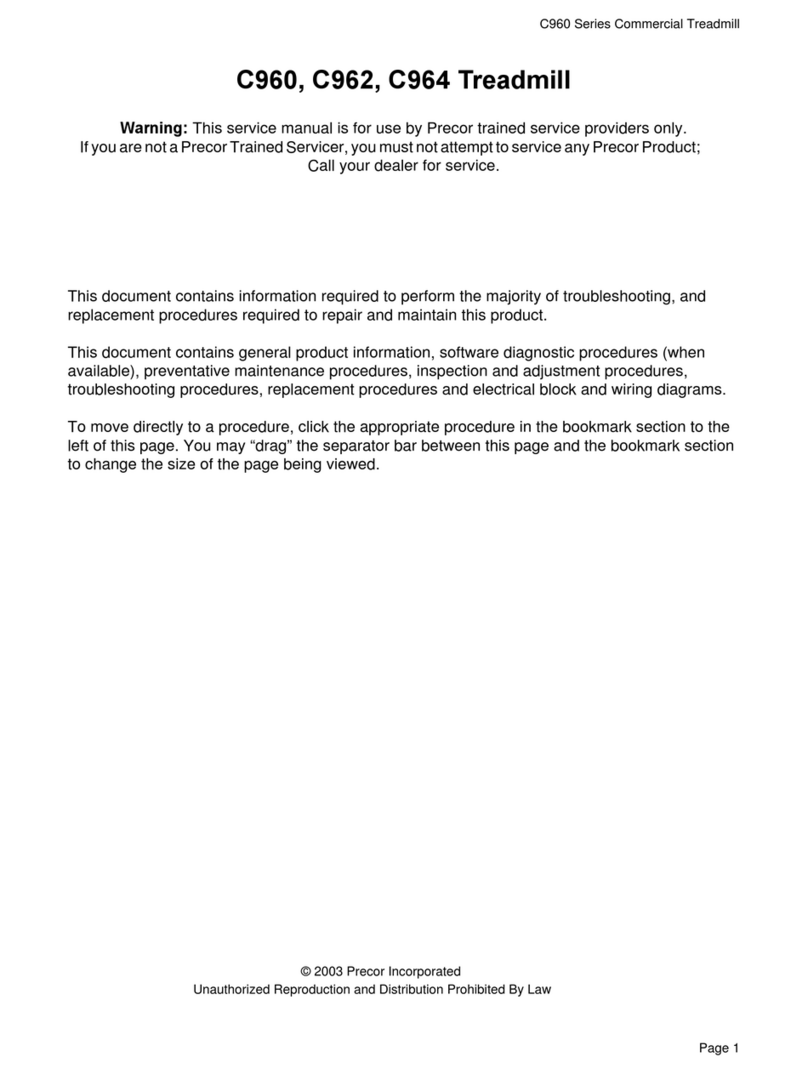 Precor C960 User manual
