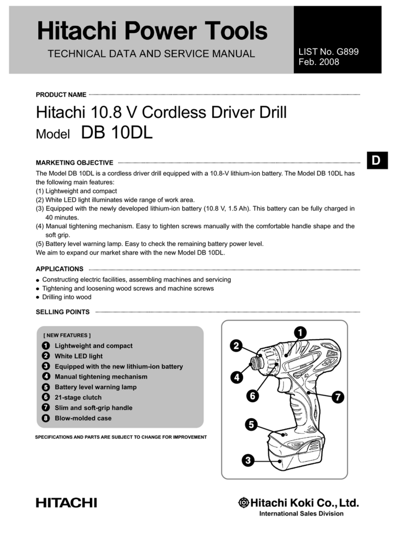 Hitachi DB10DL Technical data and service manual