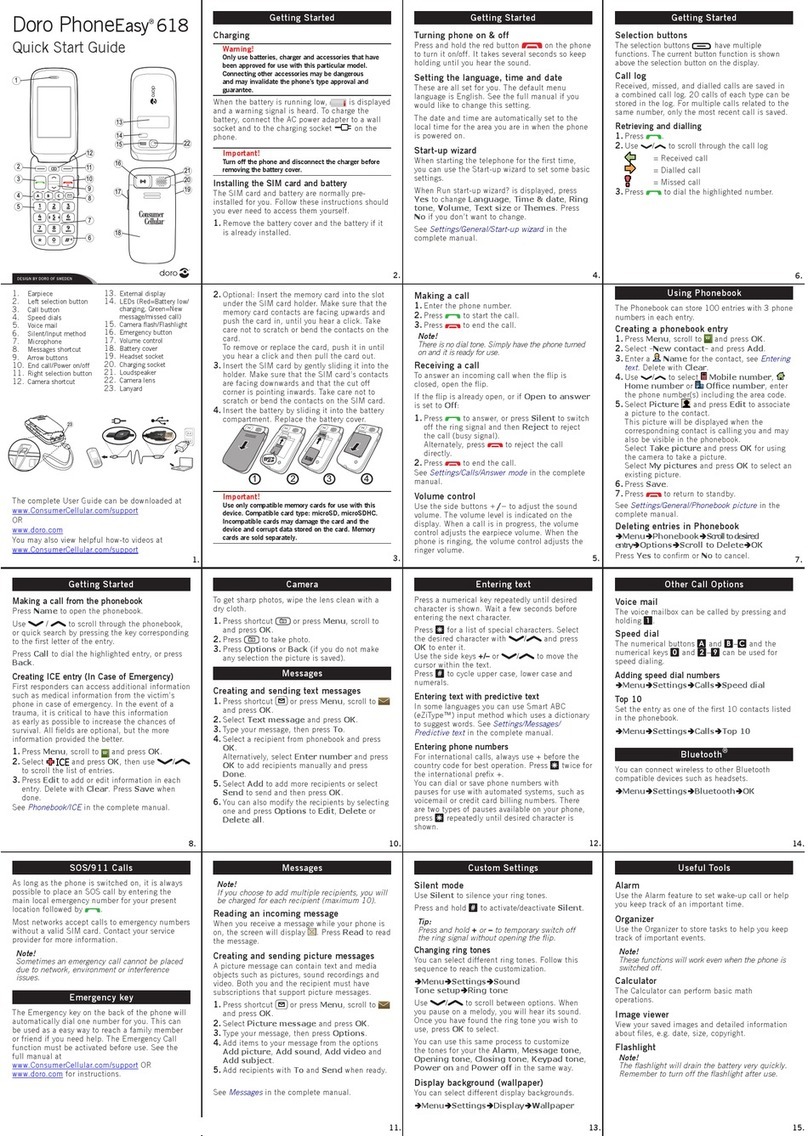Doro PhoneEasy 618 User manual