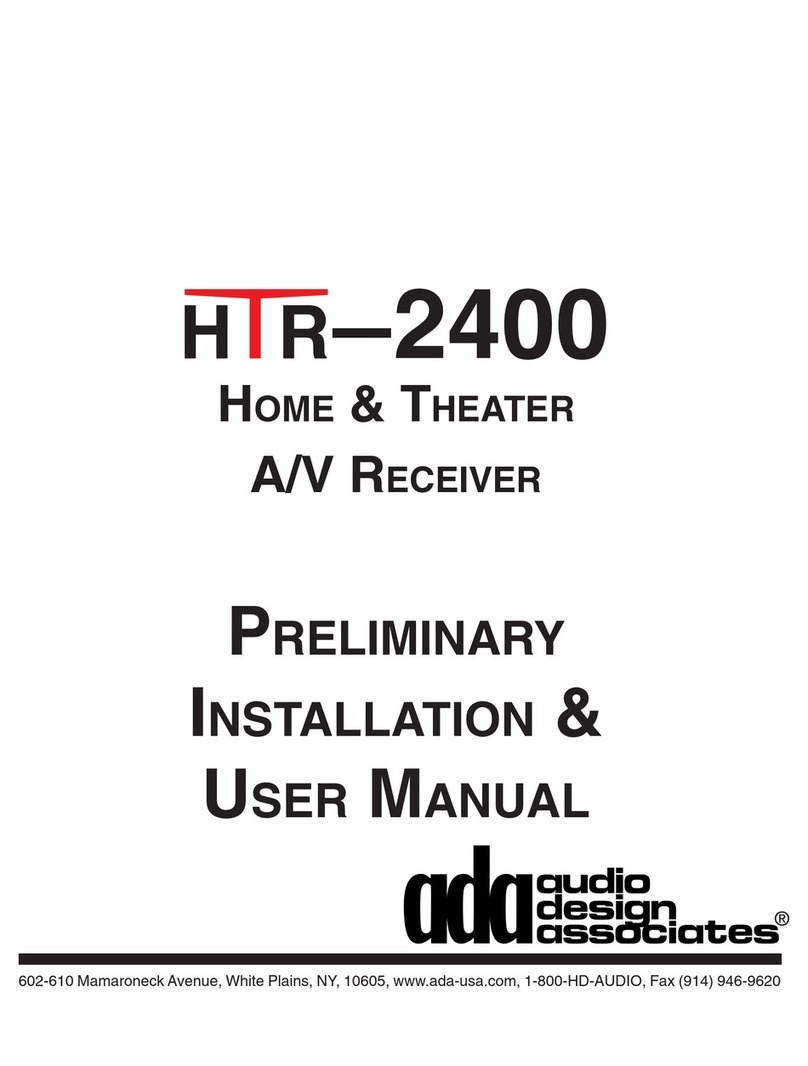 A/DA HTR-2400 Installation & user manual A/DA HTR-2400 Installation & user manual