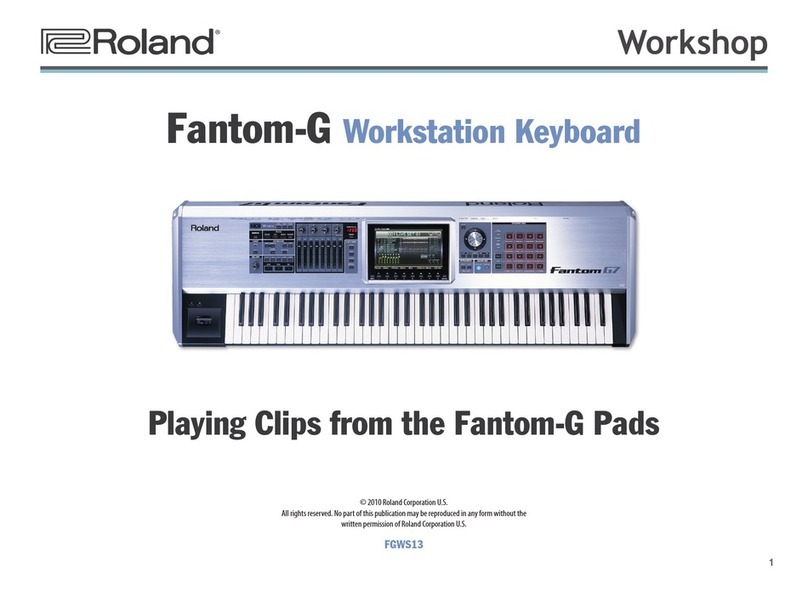 Roland Fantom G6 Specification sheet