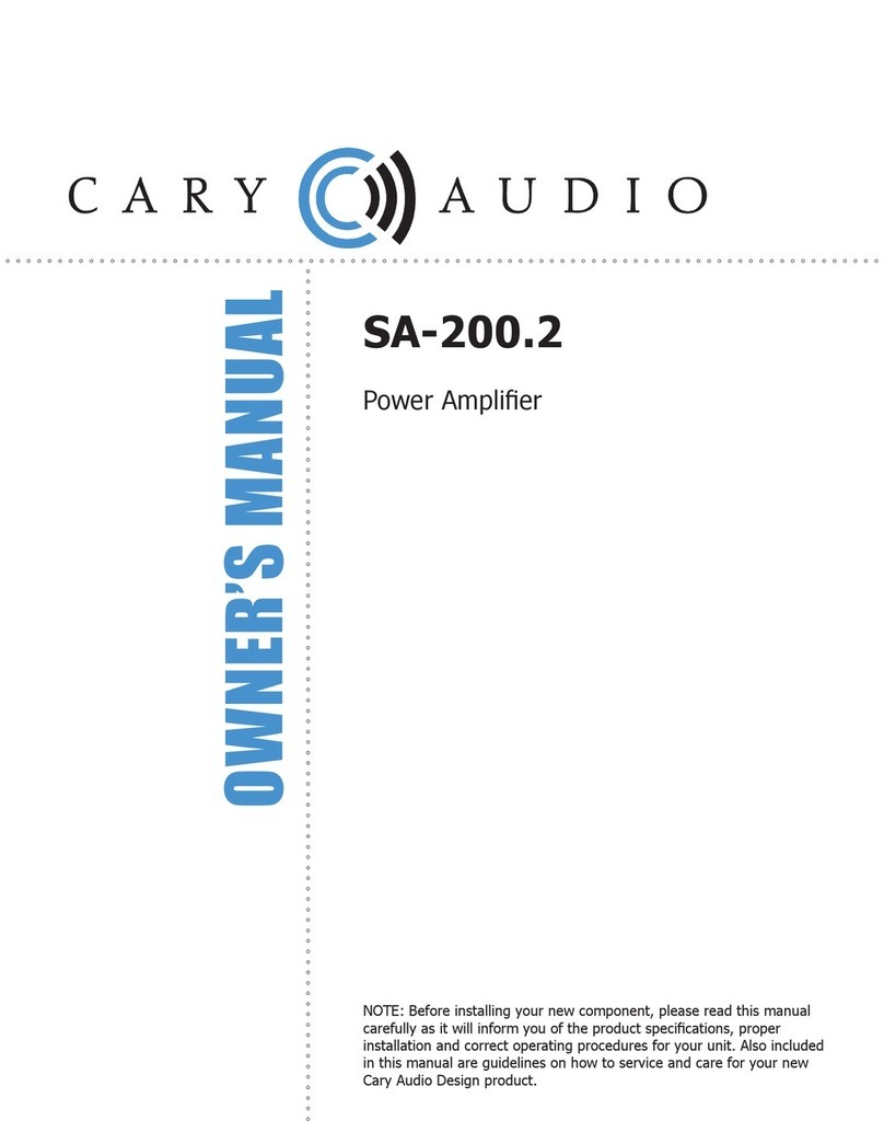 Cary Audio Design SA-200.2 User manual
