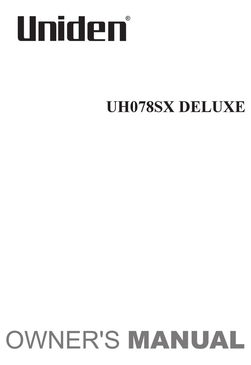 Uniden UH078SX DELUXE User manual Uniden UH078SX DELUXE User manual