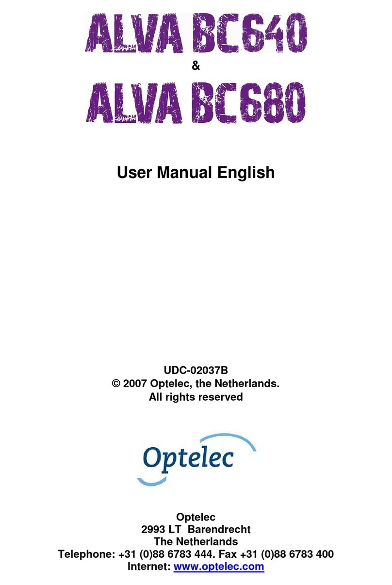Optelec Alva BC640 user manual