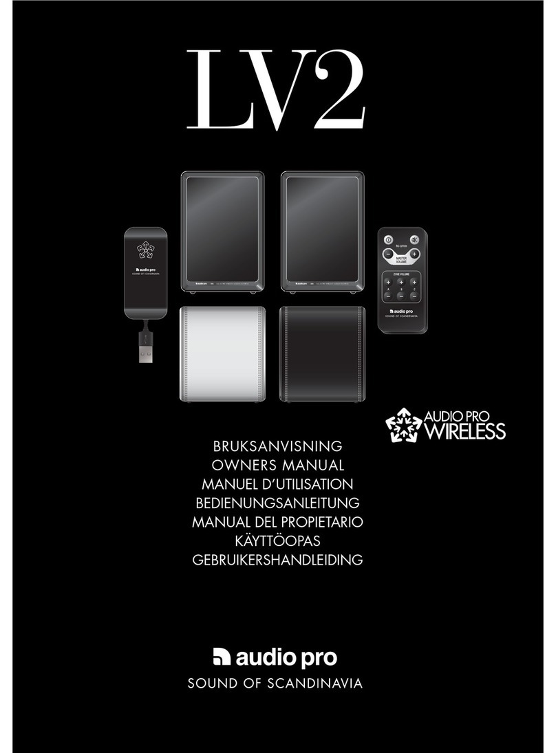 Audio Pro Living LV2 e owner's manual