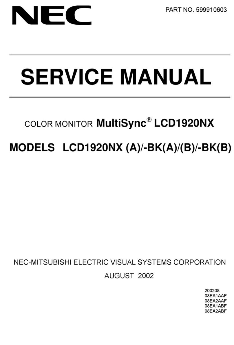 NEC LCD1920NX BK - MultiSync - 19" LCD Monitor Troubleshooting guide