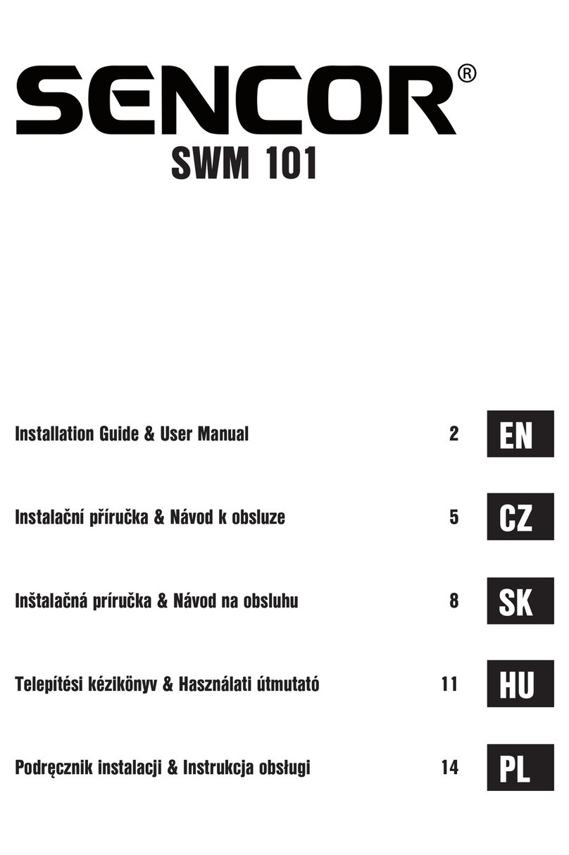 Sencor SWM 101 Installation guide & user manual Sencor SWM 101 Installation guide & user manual
