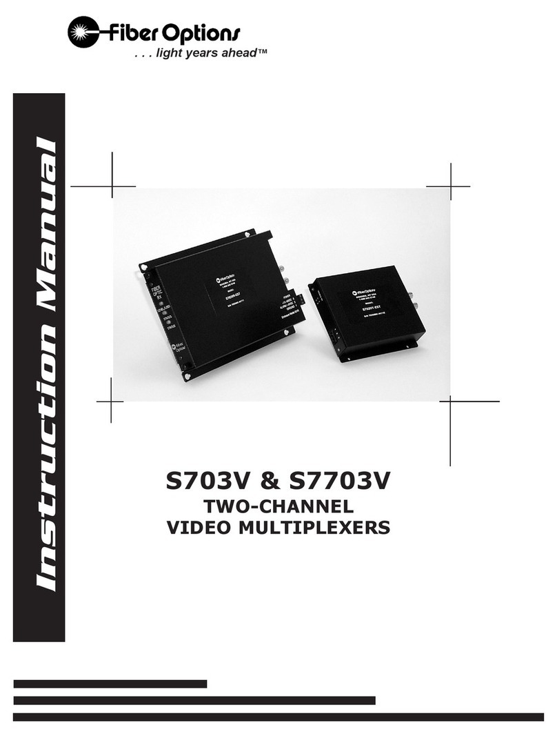 Fiber Options S703V instruction manual