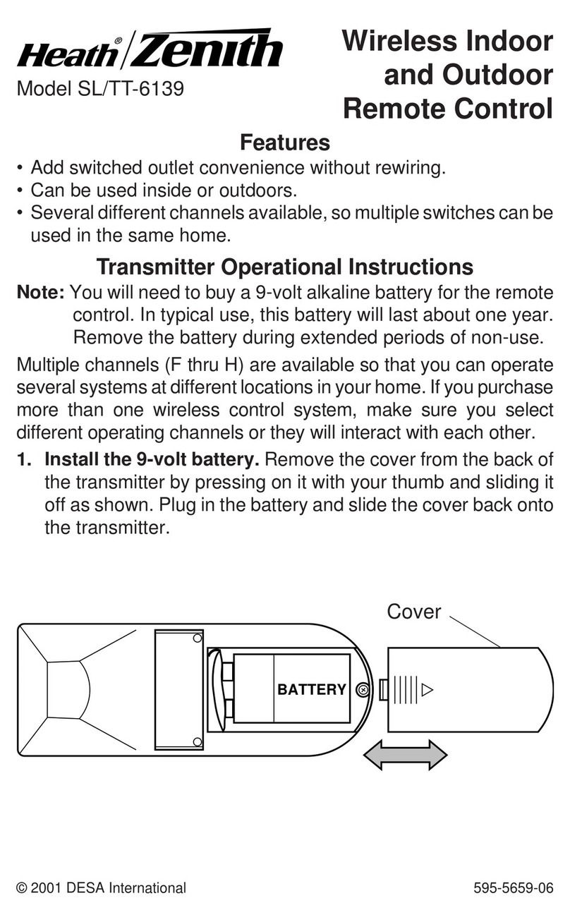 Heath Zenith TT-6139 Operational instructions