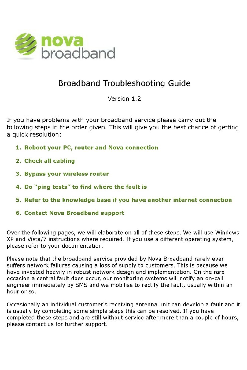 Nova Broadband Router troubleshooting guide