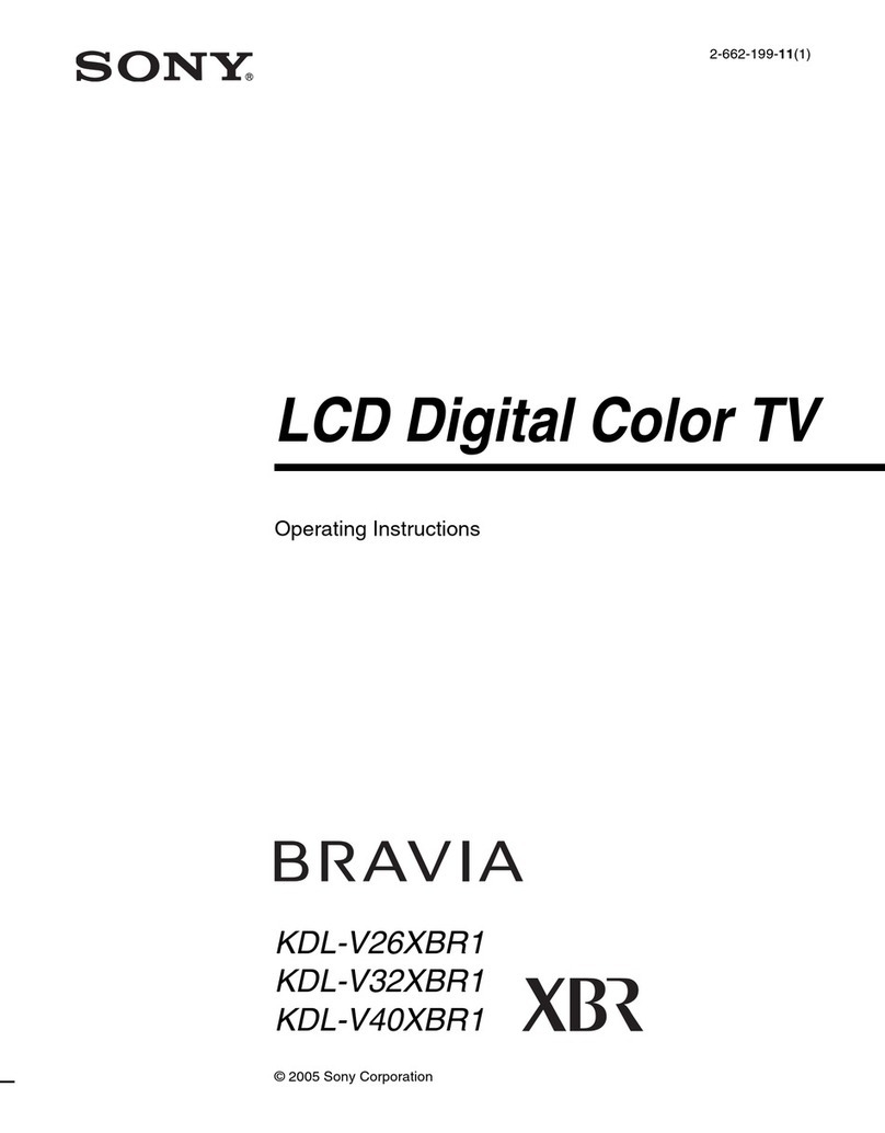 Sony KDL-V26XBR1 Operating Instructions... User manual