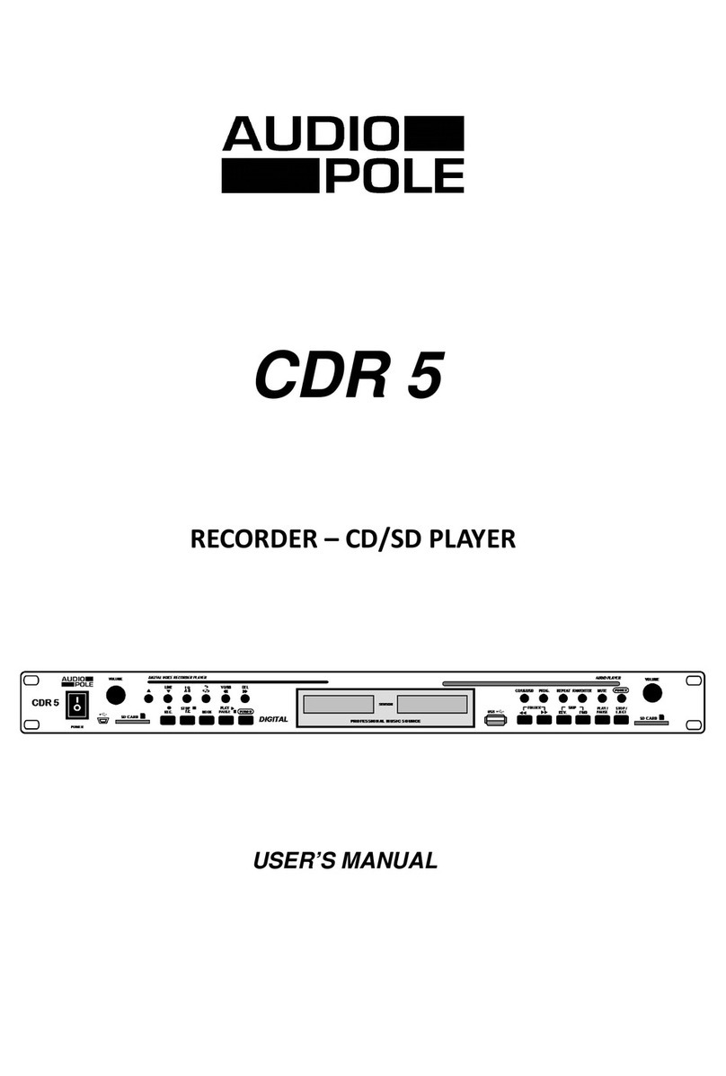 Audiopole CDR 5 user manual