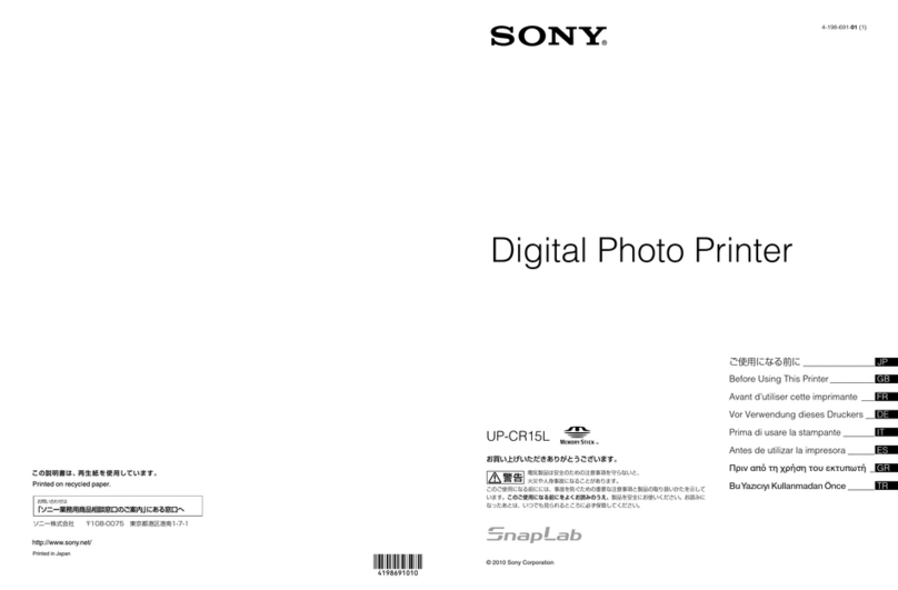 Sony SnapLab UP-CR15L Guide