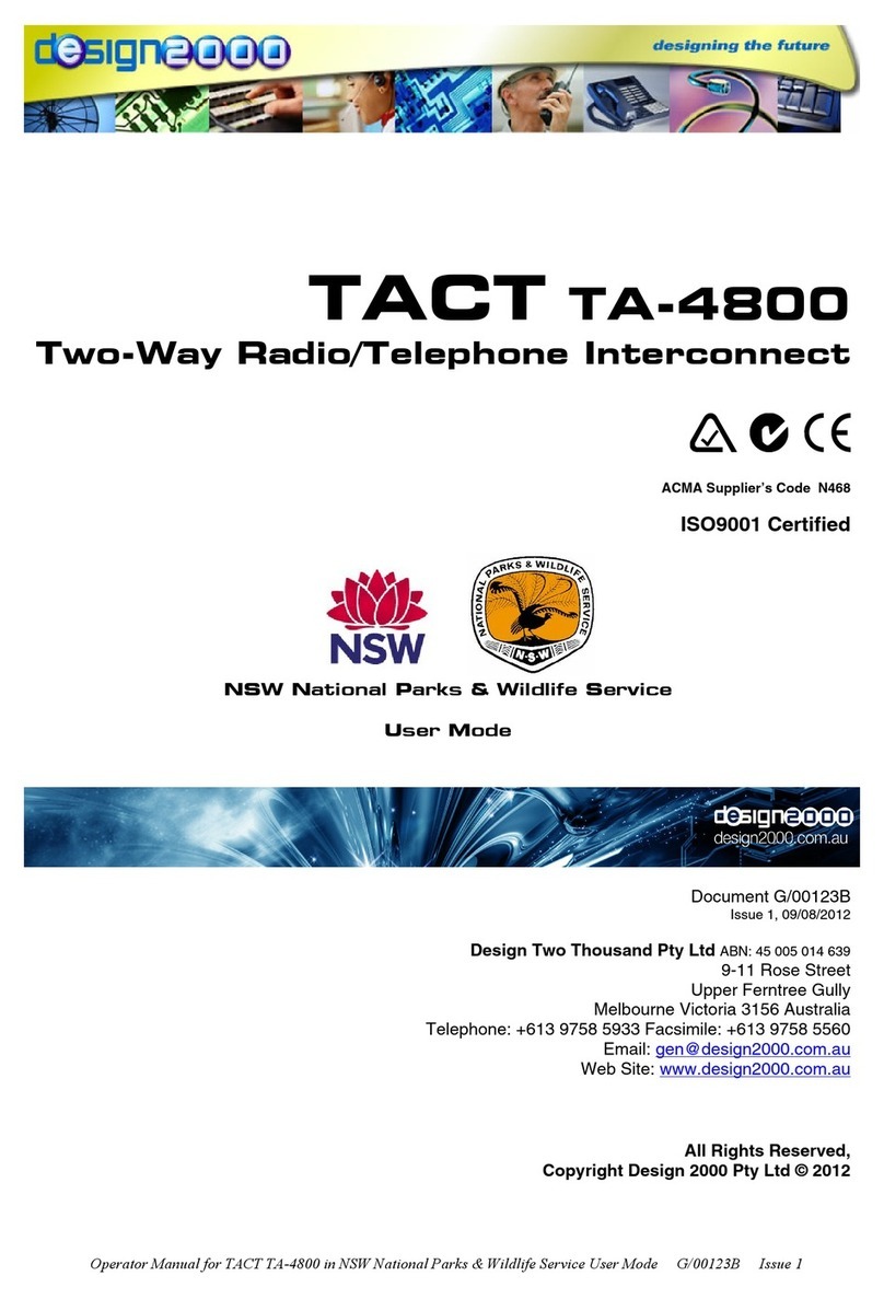 Desighn2000 TACT TA-4800 User manual