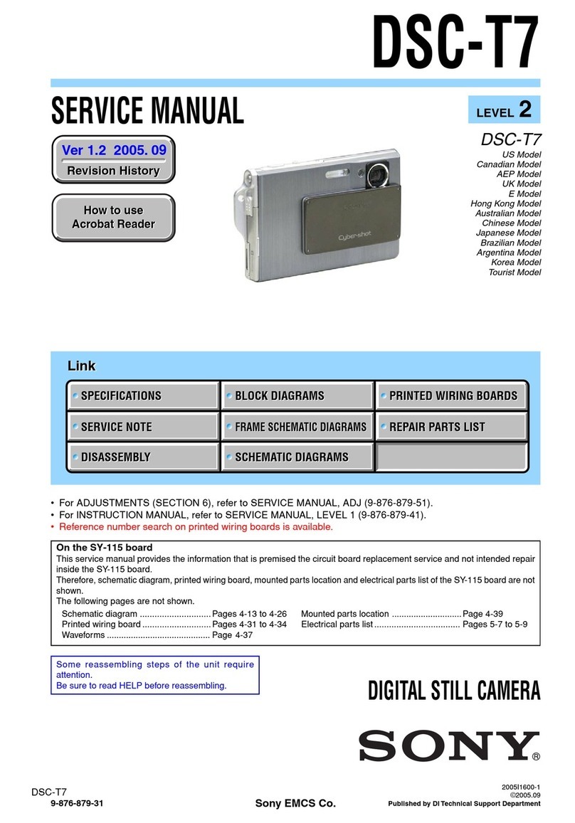 Sony DSC-T7 Fall 2005 Service manual