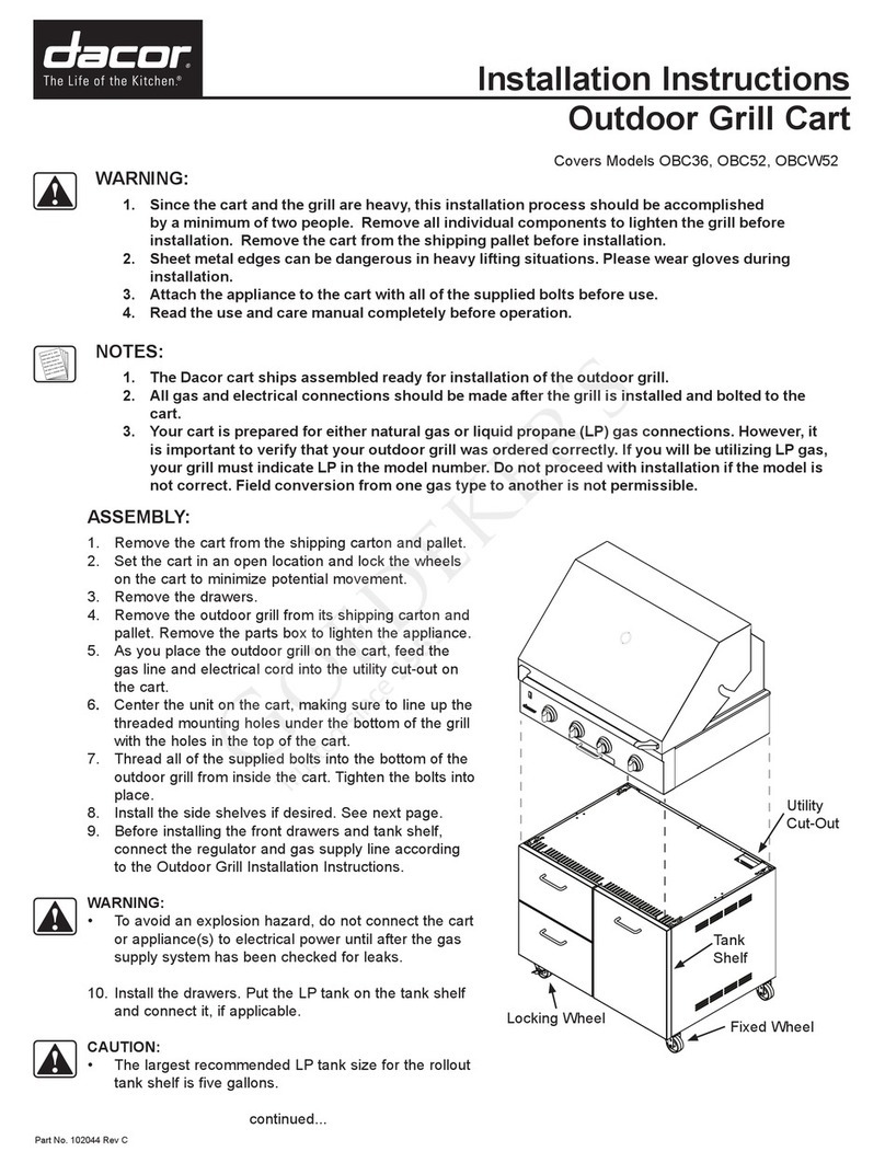 Dacor OBC36 User manual