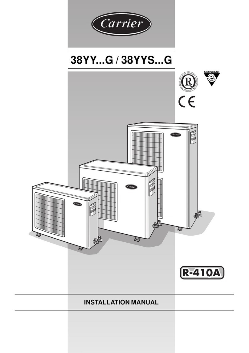 Carrier 38YY...G installation manual Carrier 38YY...G installation manual