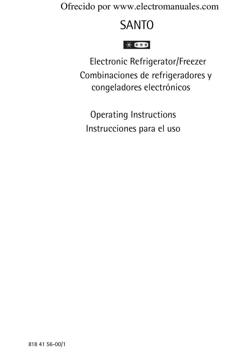 SANTO Electronic Refrigerator/Freezer operating instructions