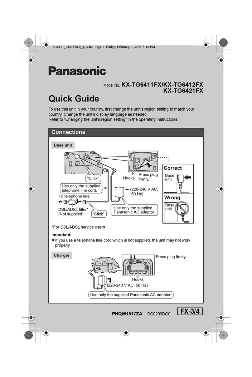 Panasonic KX-TG6411FX User manual