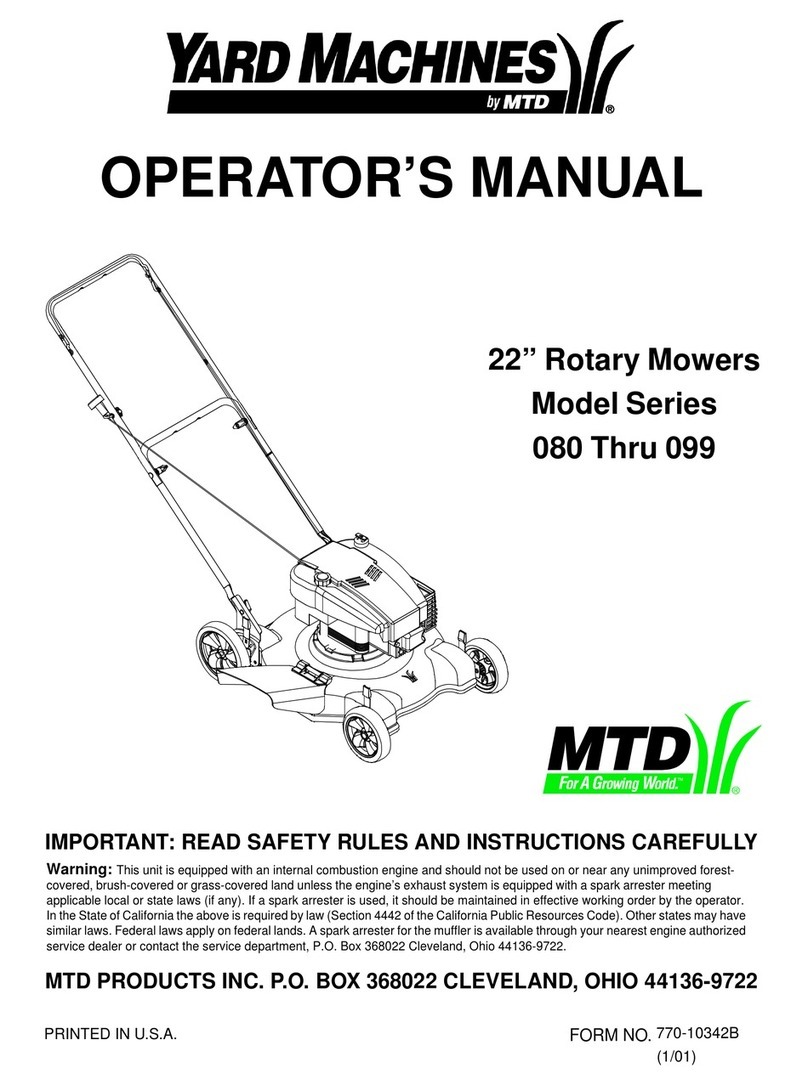MTD 080 Thru 099 Operator's manual