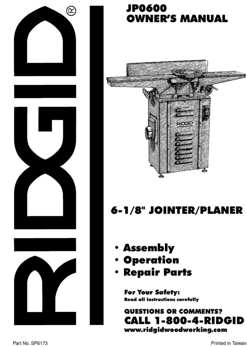 RIDGID JP0600 owner's manual