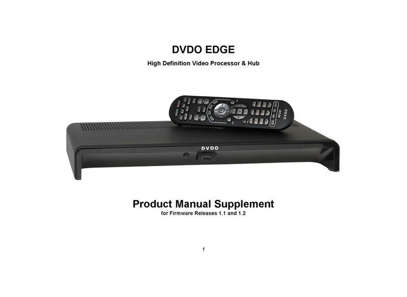 DVDO EDGE Product manual supplement