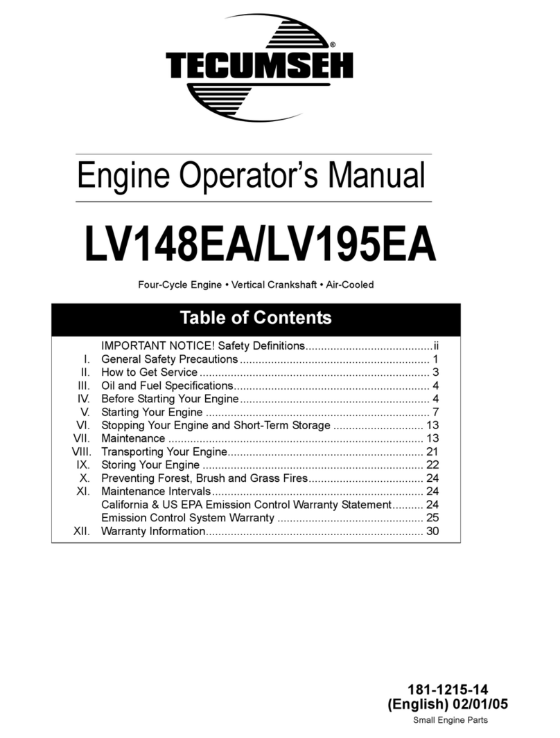 Tecumseh LV148EA User manual