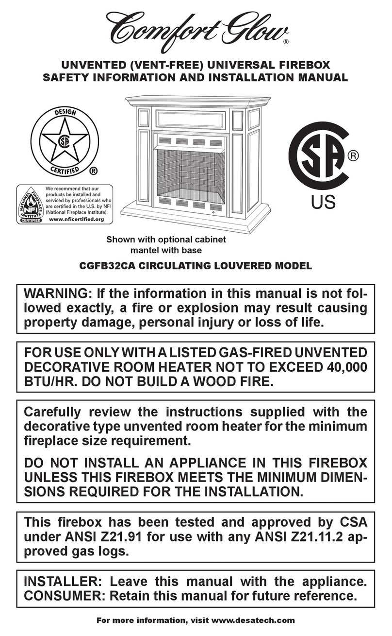 Comfort Glow CGFB32CA Circulating Louvered User manual