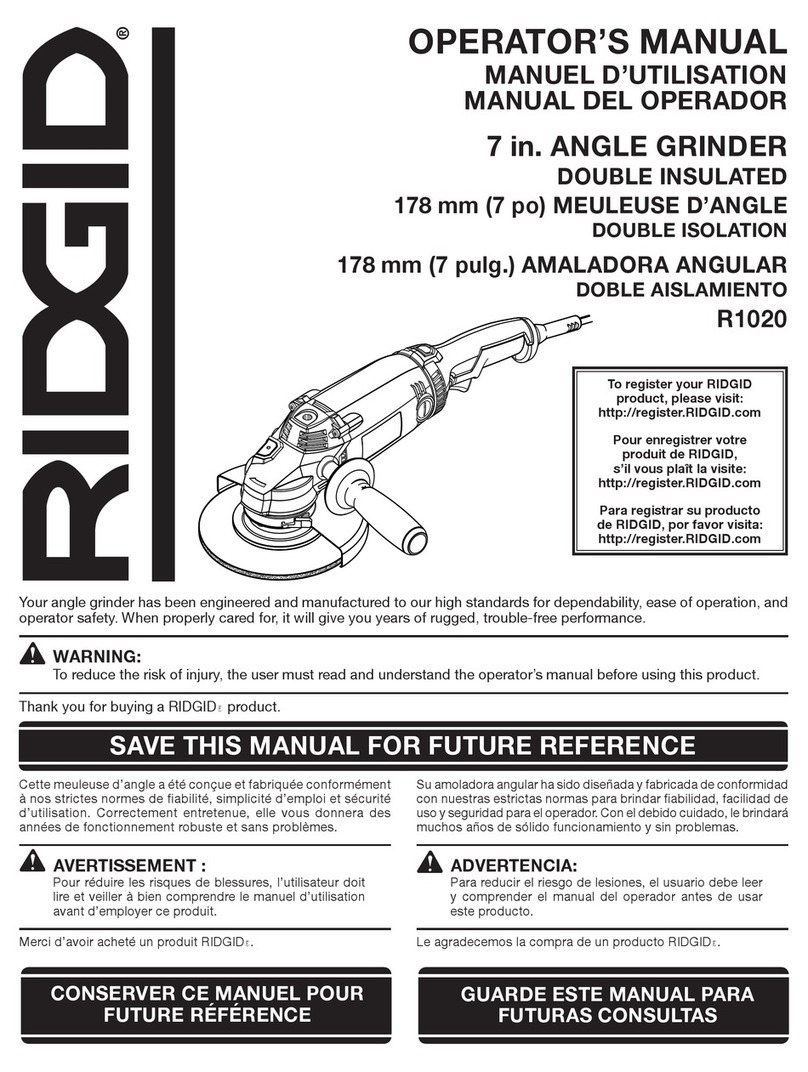 RIDGID R1020 User manual RIDGID R1020 User manual