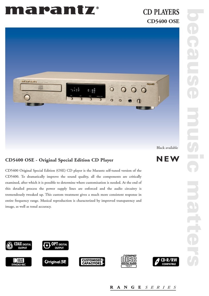 Marantz CD5400 OSE quick guide