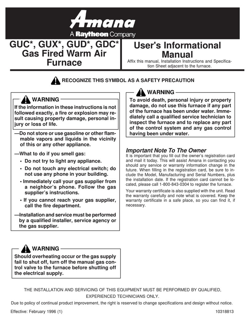 Amana GUC Series User manual