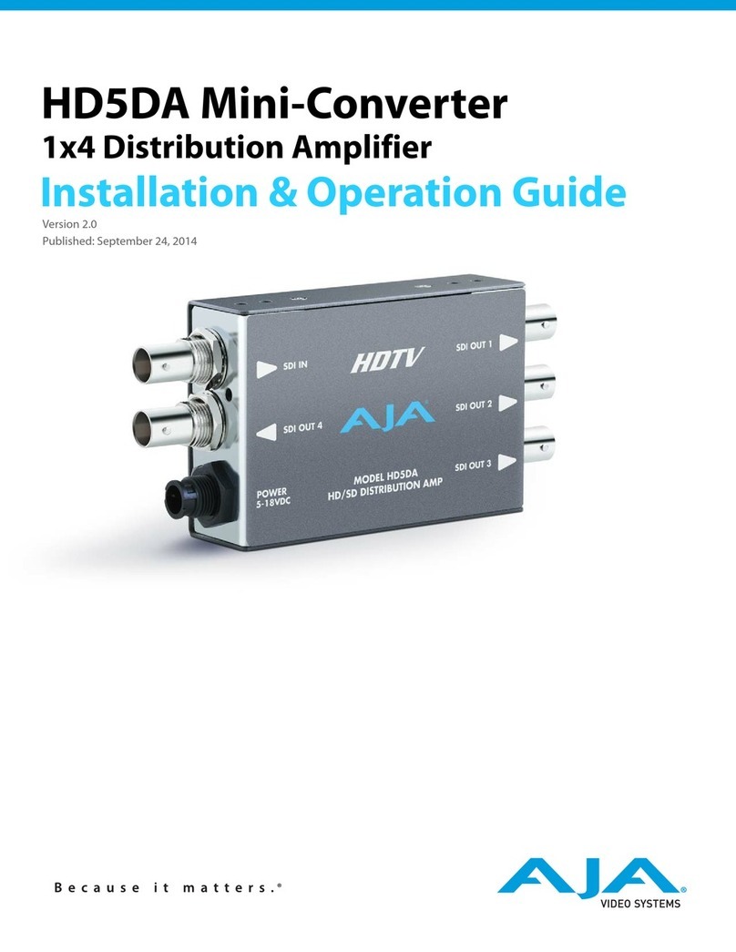 AJA HD5DA Installation & operation guide
