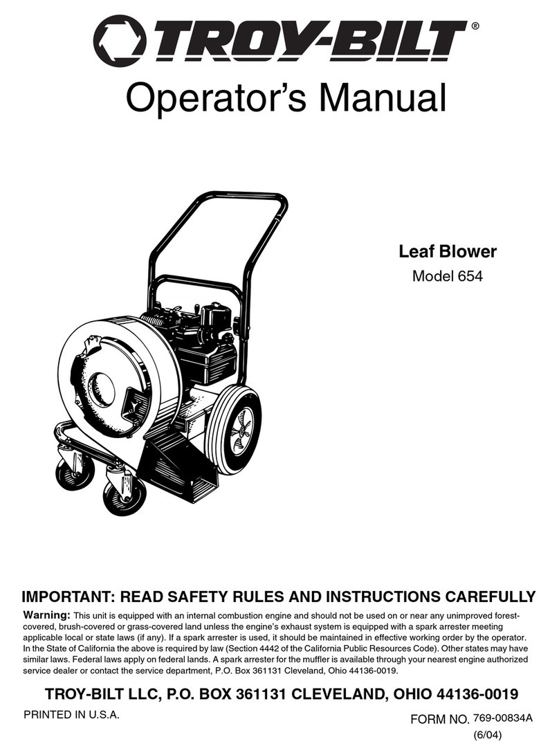 Troy-Bilt 654 Operator's manual